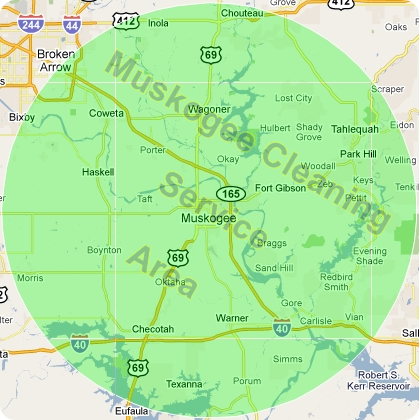 Muskogee Cleaning Service Area Map